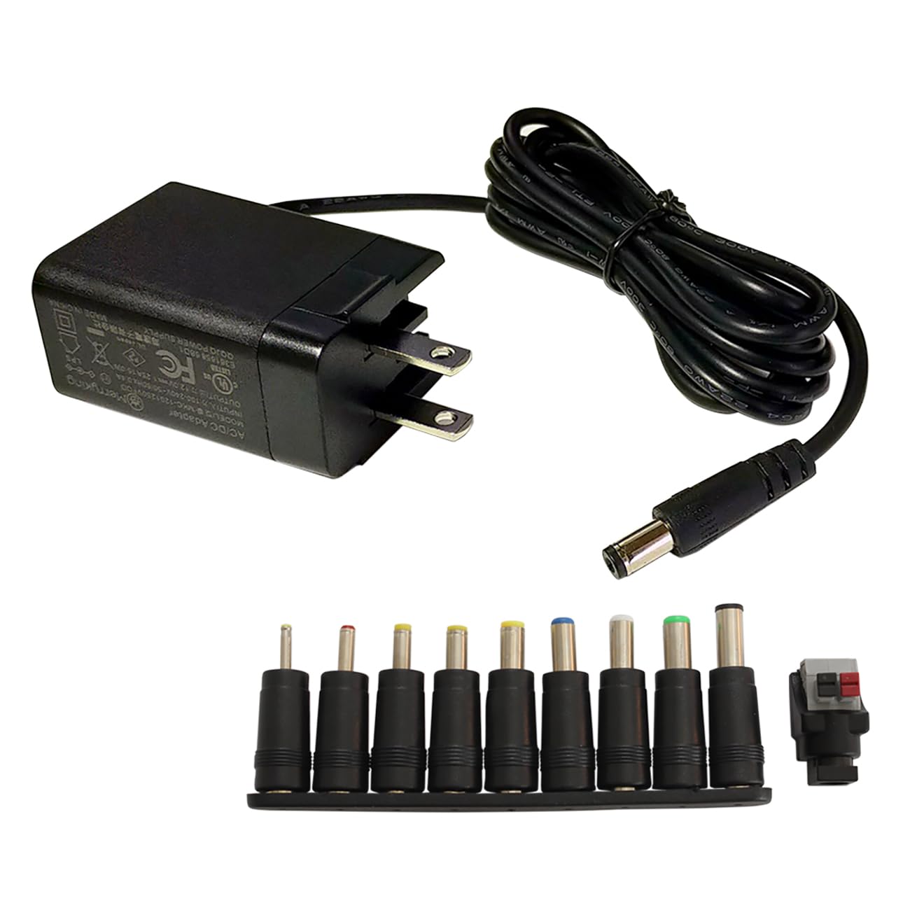 

Kaito Denshi AC Adapter [PSE Compliant] 10-Type Conversion Set 12V 1.25A 15W Compact and Lightweight RoHS 5.5mm-2.1mm