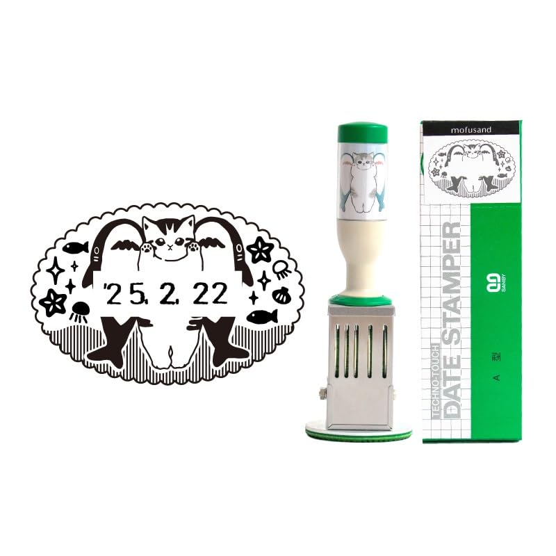 Futaba mofusand Date Stamp, Oval Shape, Shark Cat K-same