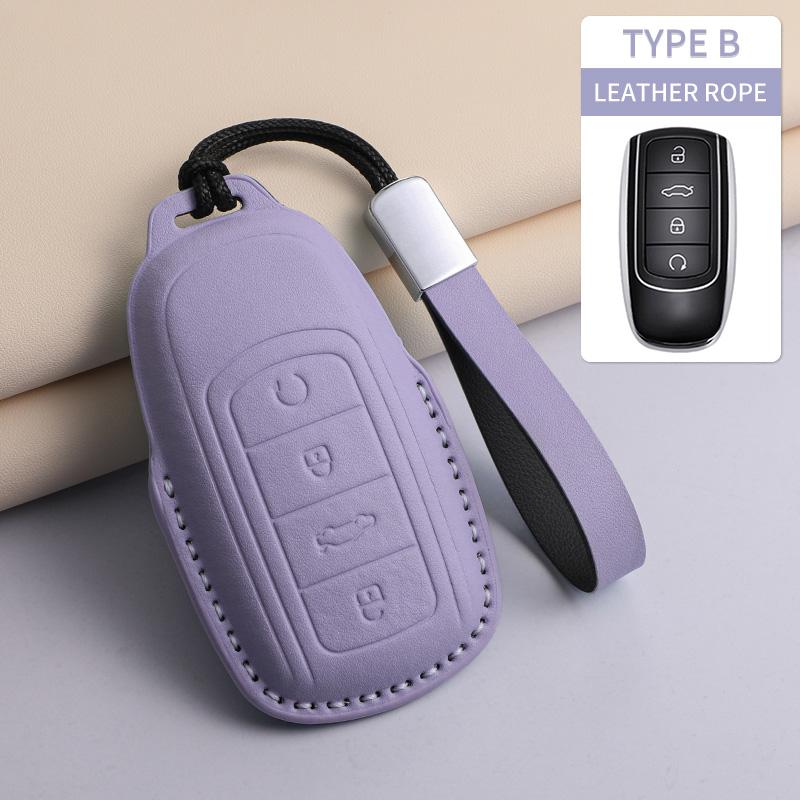 For Chery Tiggo 5 7 8 Tiggo 8 3x Arrizo 5 6 Pro Gx 5x EQ7 Jaecoo J7 7 J8 Omoda 5 C5 PU Car Keychain Shell Holder Car Accessories