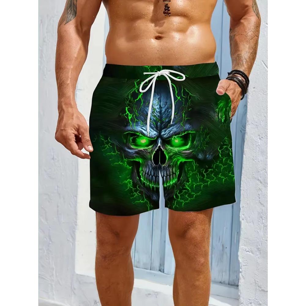 Pantalones de Playa para Hombre de Verano Estampados en 3D Moda Versátil Transpirables Tendencia Casual Estilo Vacacional