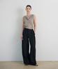 Biyul Wrinkle Half Banding Wide Slacks