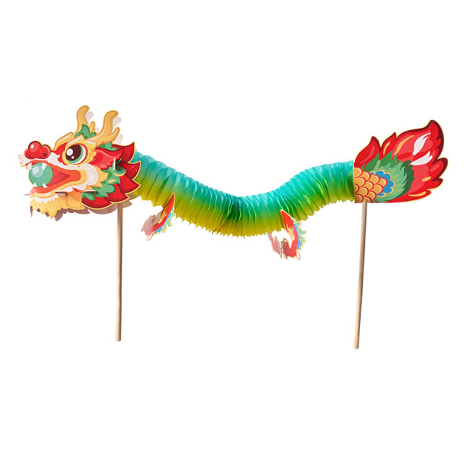 

Китайский Новый год Дракон Гирлянда DIY Детская игрушка Ручная работа Подвесное украшение для свадьбы Лунный Новый год Магазины Домашний праздник весны зелёный
