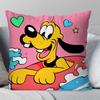 P-Pluto-Kissenbezug mit animierten Cartoon-Figuren, quadratisch, für Schlafzimmer, Sofa, Freizeit, Komfort, Auto, Wohnzimmer, Heimdekoration, 40 x 40