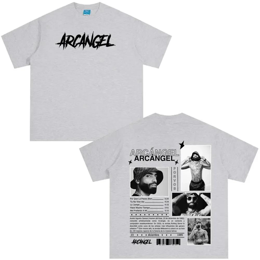 Rapper Arcangel Album 2025 T Shirt Unisexs Wounisex Clothing Hip Hop Fashion Oversized Short Sleeve Tshirt  Cotton Tshirts Fan Gift