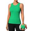 CHARMLEAKS Workout Tank Tops for Women Seamless Full Length Gym Tops Athletic Yoga Top Built In Bra