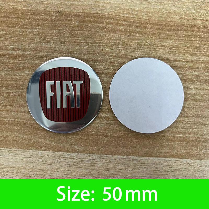 45-50mm Tappo Centrale Ruota Auto Emblema Adesivo Accessori Per Fiat Abarth 500 Tipo FR Punto Ducato Stilo Palio Bravo Pondo