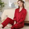 Silk Pajama Set For Women Spring Summer Light Breathable Lounge Sleepwear For Home Use