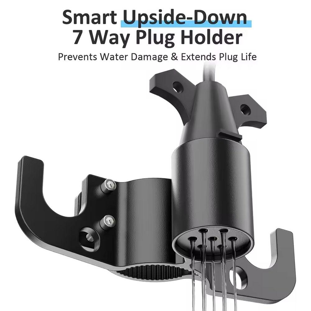 Trailer Chain Holder 7-pin Electrical Plug Mounting Bracket Spot Trailer Traction Chain Finisher RV Tongue Accessories