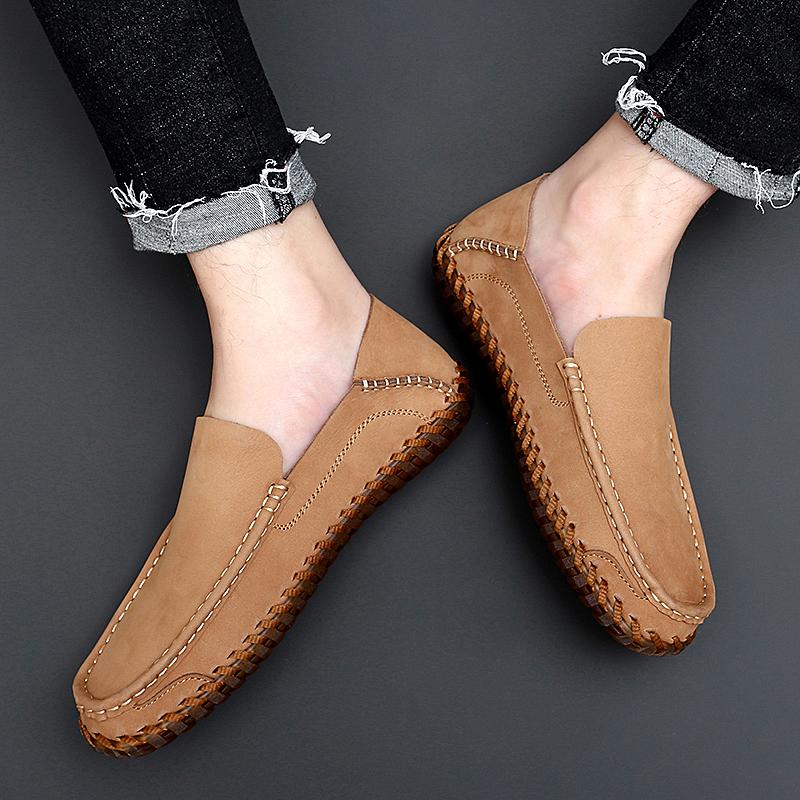 Scarpe casual in pelle di buona qualità da uomo Scarpe comode da lavoro da uomo Taglia grande 48 Scarpe da barca da uomo Mocassini fatti a mano Yuppie 2026