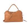 Lychee Pattern Simple Handbag Trendy First Layer Leather Women'S Bag Soft Surface Shoulder Boston Bag