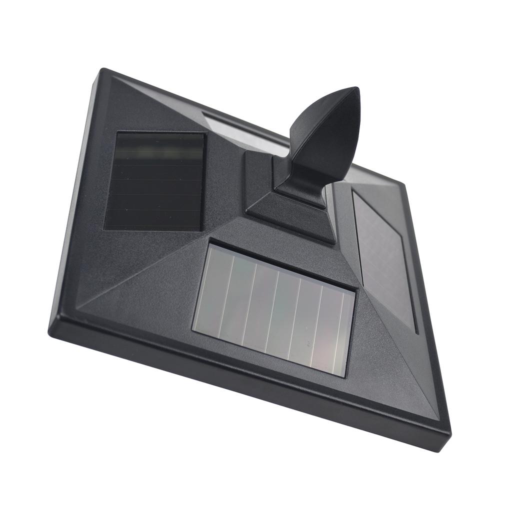 Outdoor Garden Solar Post Lamp Sensor Dimmable LED Lantern Bollard Pathway 1.6M Tall, Black