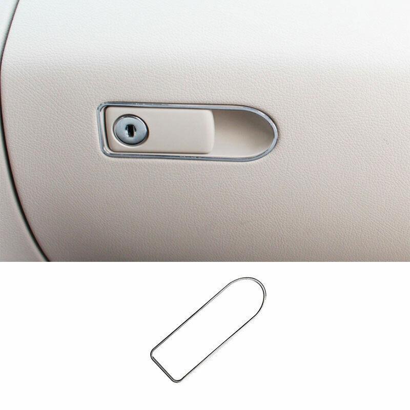 Silver Aluminum Co-Pilot Storage Box Handle Bowl Trim For Benz C-Class 2015-