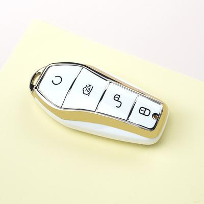 Étui de clé de voiture en TPU à bord doré tendance Coque Housse Porte-clés Accessoires Pour BYD Song Plus Atto 3 Han EV Tang DM Qin Seal Dolphin