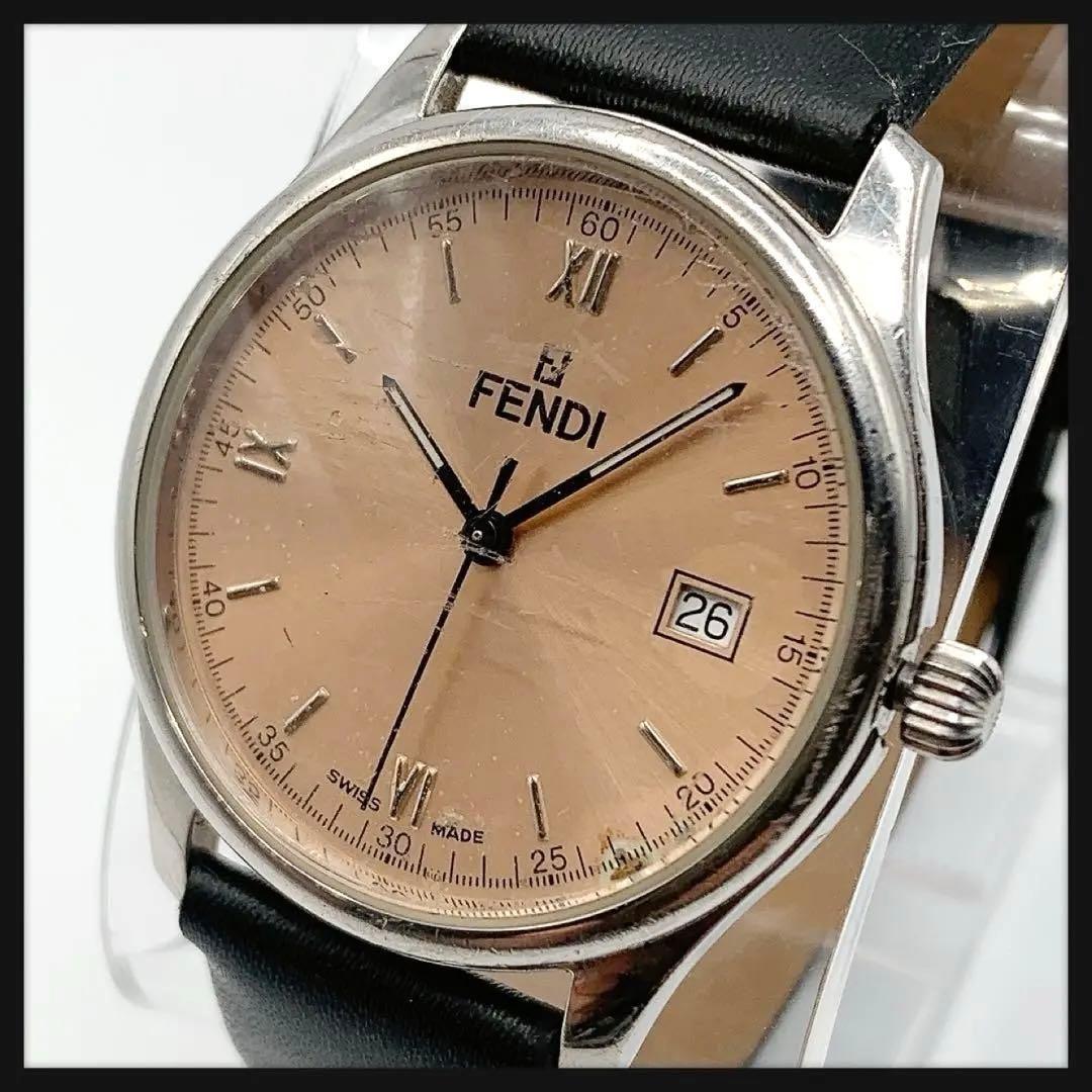 Used [Working Item] FENDI Watch Men s Women s Unisex Date Pink Dial