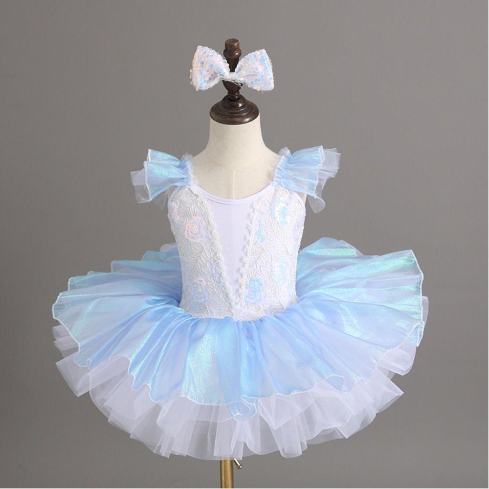 Sequin Ballet Tutu Dance Skirts Modern Performance Clothes Fashion Dance Costume  Kids Girls