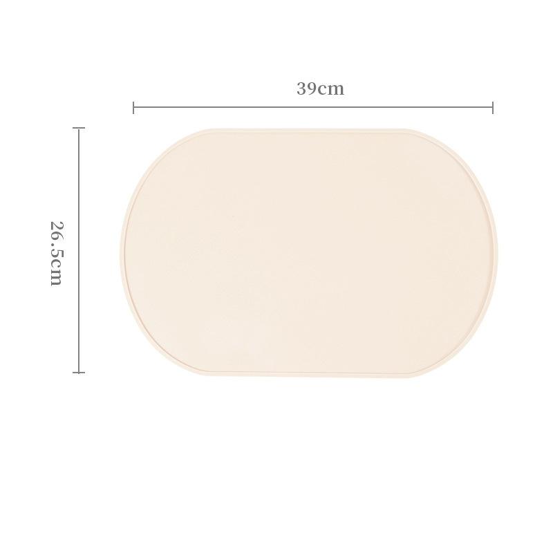 Neue Tischmatte, hitzebeständige Unterlage, einfarbig oval, hochtemperaturbeständig und verbrühschutzsicher, Tischmatte für zu Hause, Tischmatte, wasserdicht