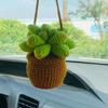 Handmade Crochet Car Styling Plant Succulent Car Plant Ornamentos Decoration
