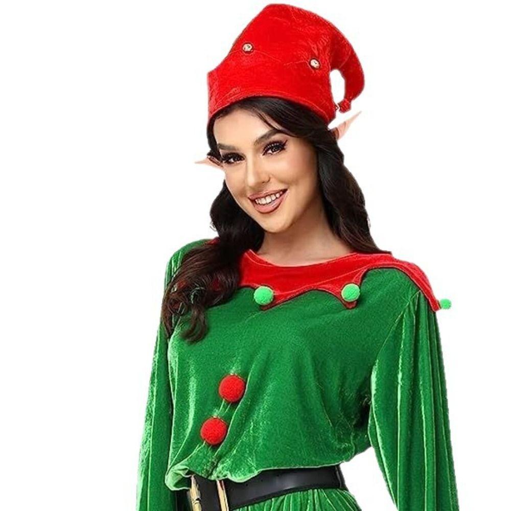 6er-Pack Weihnachts-Cosplay-Kleidung Samt Familien-Partner-Outfits Mädchen Kostüm Feiertagsveranstaltung