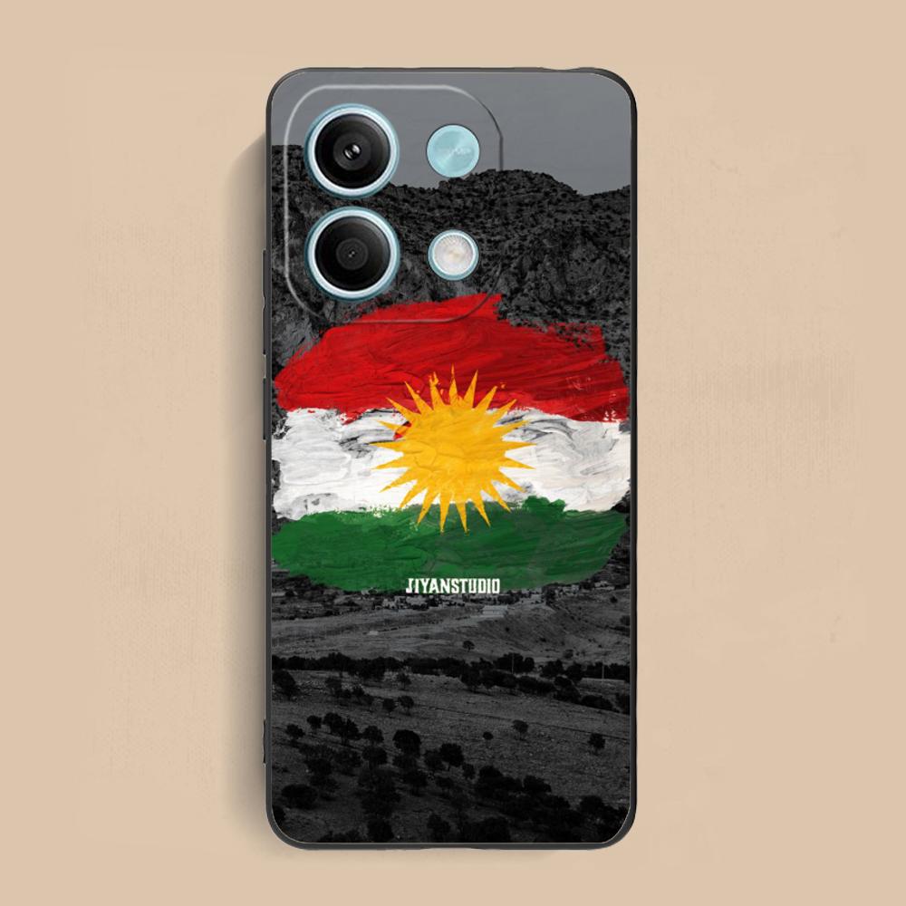 Kurdistan Flag Mobile Cell Phone Case for Xiaomi Redmi Note 14 13 12 11 S Pro Plus 4G 5G Colorful Printing Cover Cover Pretty