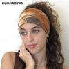 Knot Headband, Color Blocked Pattern Printed Sports Headband, Fashionable Polka Dot Wide Edge Elastic Headband