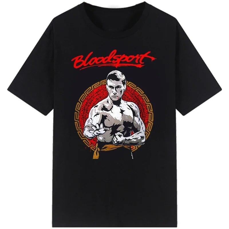 

Классическая футболка с принтом Bloodsport, унисекс, топы с изображением боевых искусств, Жан-Клод Ван Дамм, хлопковые футболки с рисунком, унисекс