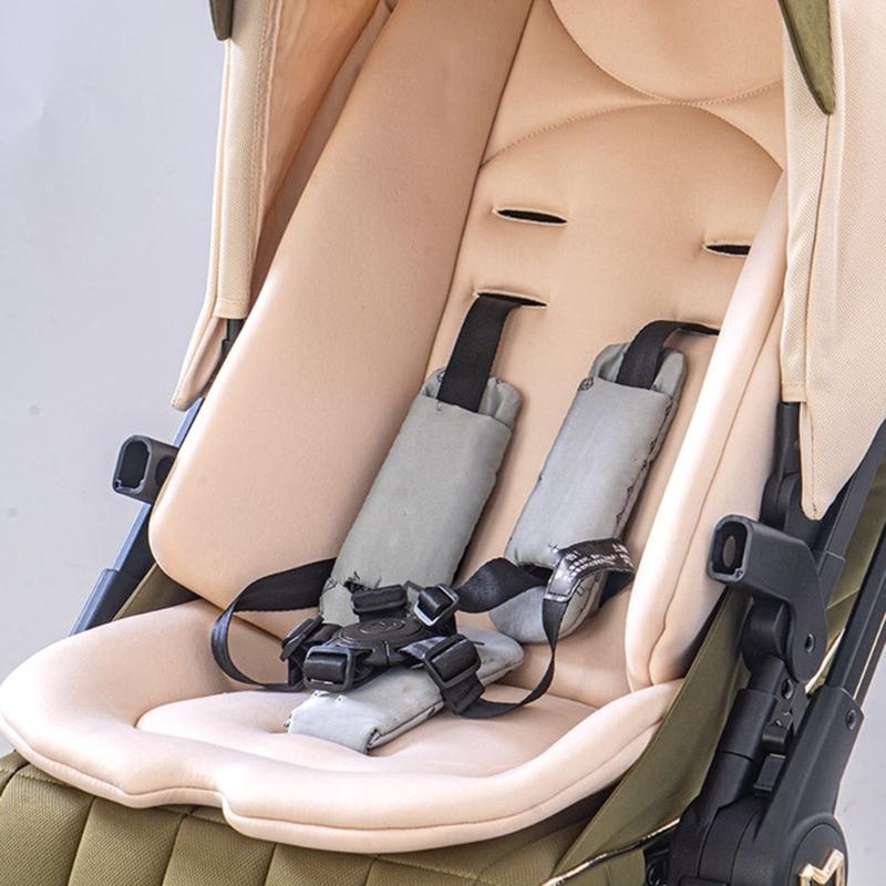 Machine Washable Infant Strollers Cushion Comfortable Cotton Seat Pad Multiple Fasteners Hole For Most Carriages
