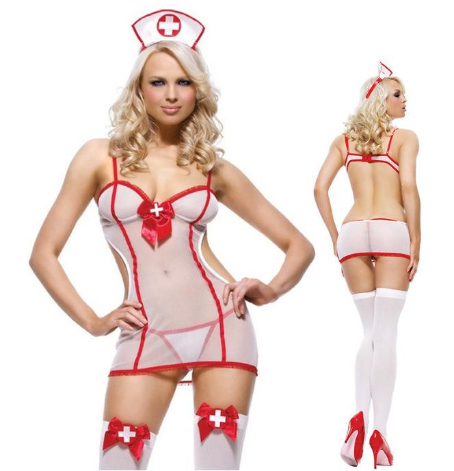 New Sexy Teddy Nurse Cosplay Lingerie Hot Nurse Uniform Erotic Lingerie Porn Sexy Costumes Set For Women