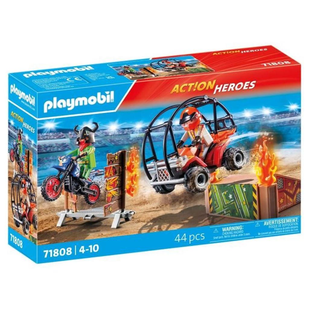 PLAYMOBIL 71808 Duo de cascadeurs avec quad et moto, City Action, Promo pack, 44 pieces, Des 4 ans