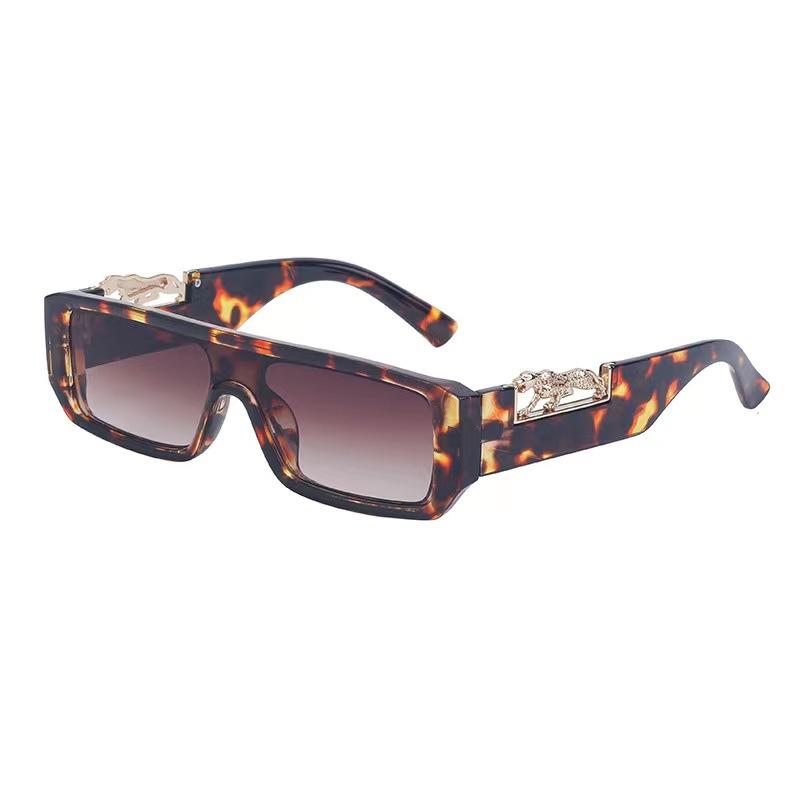 Fashion Women Sunglasses Personality Cheetah Decorative Trend Glasses Men Business Driving Sun Glasses