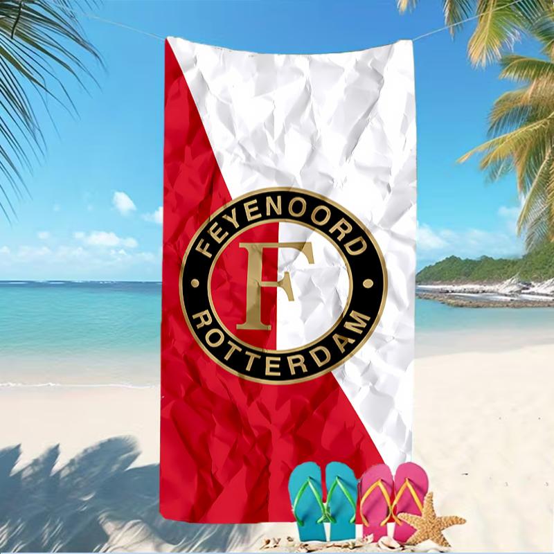 Beach Towel with Feyenoord Rotterdam logo Pattern - soft,absorbent,machine washable Lightweight&Modern,swimming,Travel Essentials
