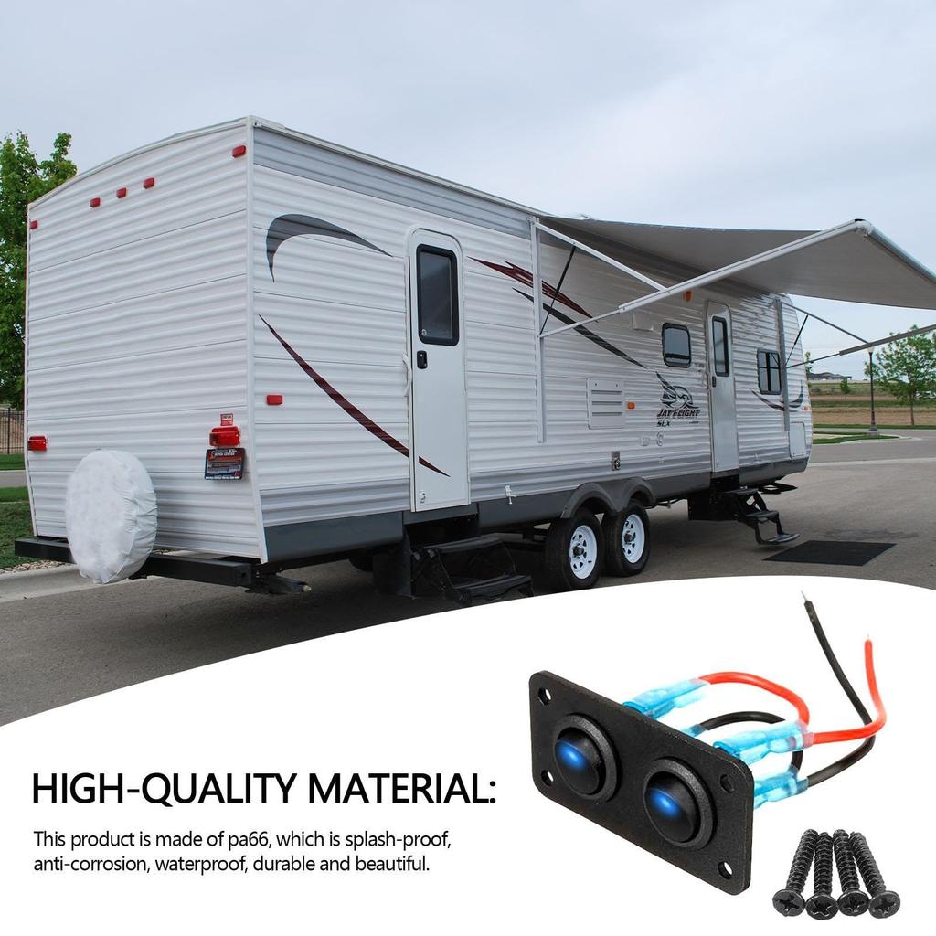 Mahnerop Marine Switch Panel | Cat Eye Design/OFF Switch Pod, DC12-24 Multifunction RV Panel,16A