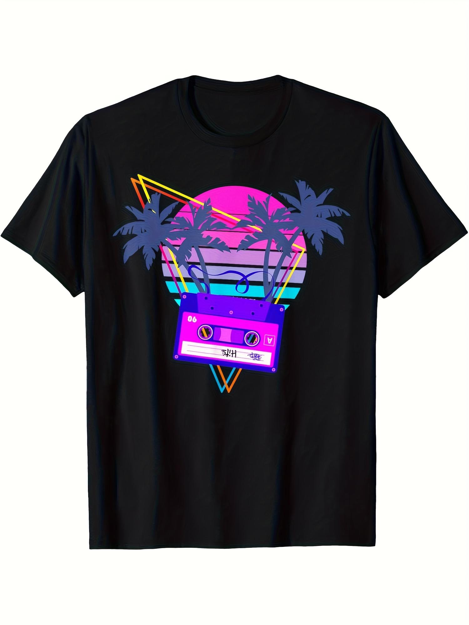 T-Shirt y2k 90s Retro Vaporwave T Black S