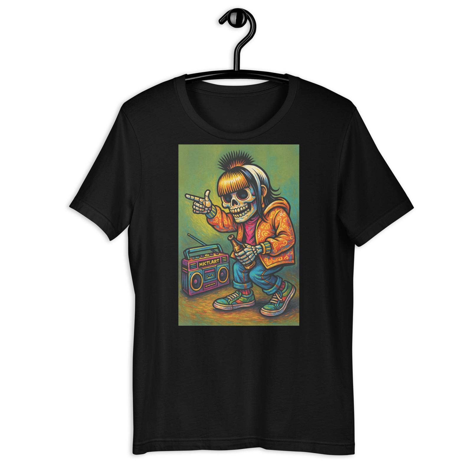 Chicano Skeleton Boombox Street Art Skull Retro Hip Hop Style S