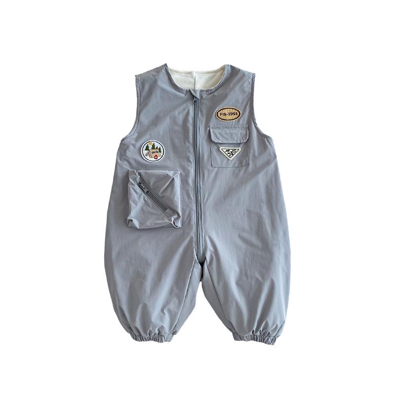 New Winter Thickened Sleeveless Baby Romper 2025 - Newborn Fashion Bodysuit