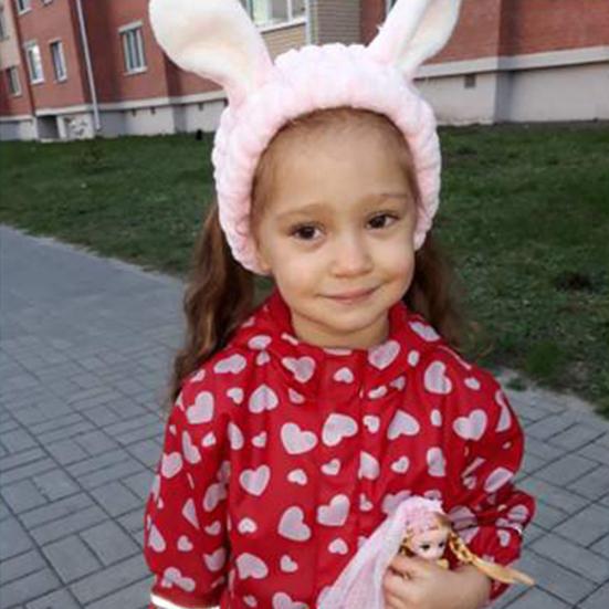 Lovely Women Girls Rabbit Ears Hair Band Shower Facial Cleaning Makeup Headband