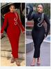 European Rhinestone Long Sleeve Slim Fit Gown - Hip Wrap Solid Color Half High Collar Dress for Formal Events
