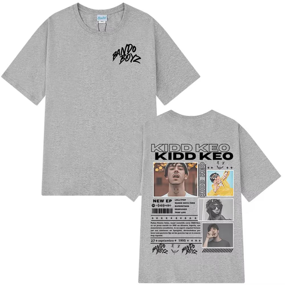 Rapper Kidd Keo Bando Boyz Tour Merch Tshirts Unisexs Women Fashion Hip Hop Street Tshirt Casual Cotton Oversized T Shirts