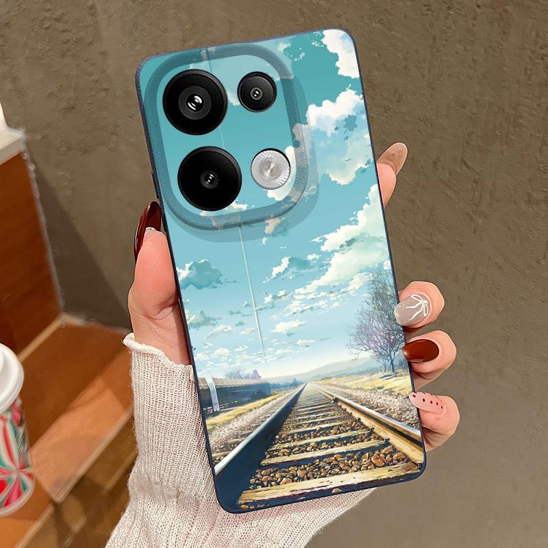 Custodia con Stampa Strada di Montagna Per Xiaomi 13T Pro Redmi Note 15 Pro 4G Redmi Note 14 13 Pro+ 5G Copertura in Silicone con Texture in Pelle