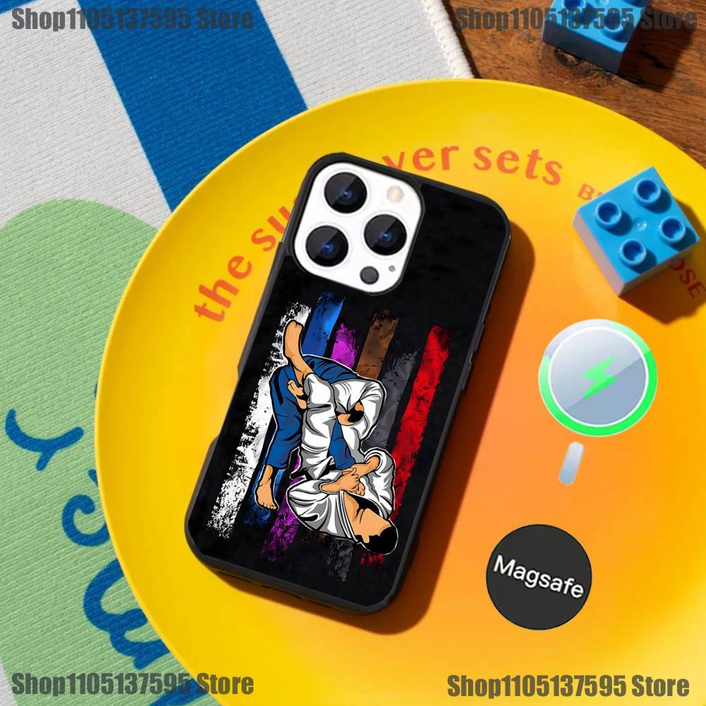 BJJ Brazilian Jiu Jitsu Phone Case For iPhone 17,16,15,14,13,12,11,Pro,Max,Plus,Mini,SE4,E Magnetic Magsafe Wireless Charging