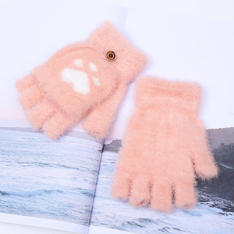 Cozy Cat Paw Touch Screen Gloves: Winter Sports & Cycling