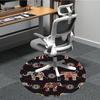 1PC Elephant Mandala Office Round Area Rug, Mat Suitable For Office, Under Office Chairs Bedroom Living Room Home Decor, Room Deco