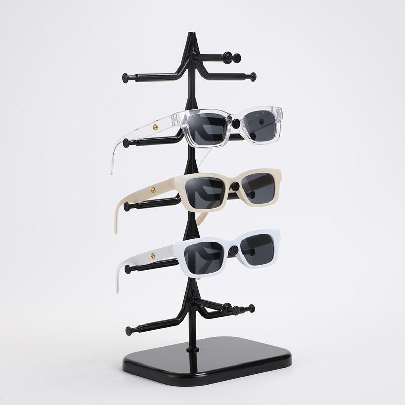 Countertop Eyewear Display Stand: Double Row for 10 Pairs, Single Row for 5 Pairs