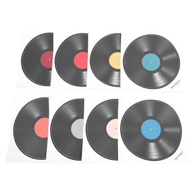 Record Player Wall Decoration Water Proof Reusable Record Wall Decals Decorative For Living Room Coffee Shop