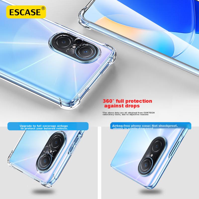 Huawei Nova9SE/nova10 Youth Edition Phone Case, Transparent Soft, with TPU Full Coverage Airbag Case, ES-Ip9 Series Version Transparent White