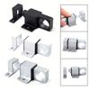 Door Bolt Latch Automatic Door Spring Bounce Lock Window Gate Security Pull Ring Aluminum Alloy Anti-Theft Self Closing Latch