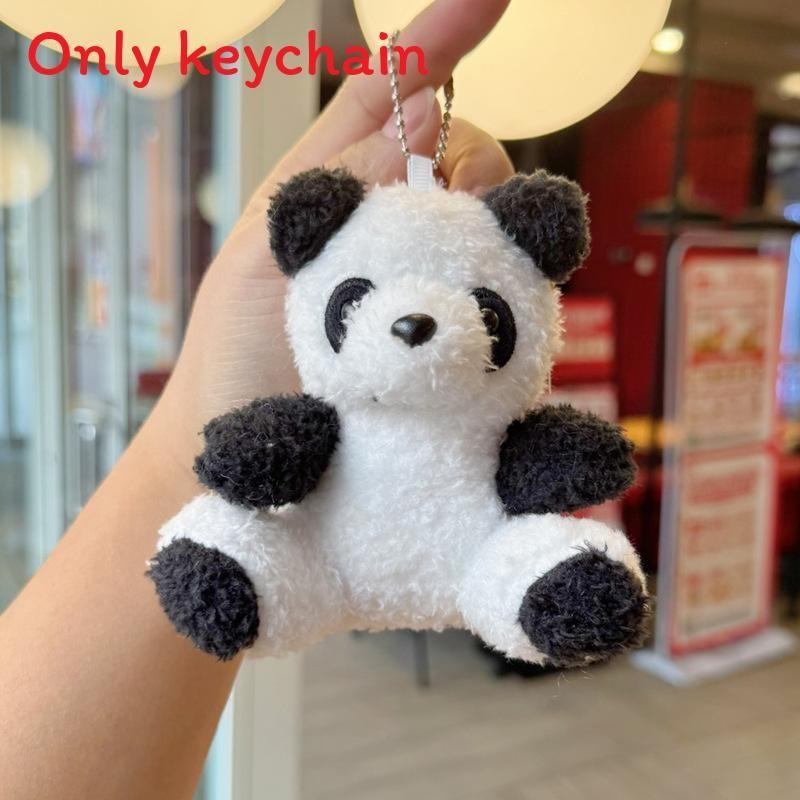 

Cuter Panda Christmas Plush Keychain For Childrens Travel Gear Decoration Gift Nude