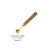 Gold-Plated Stainless Steel Measuring Cups & Spoons Set with Acacia Wood Handles – 8 Pieces