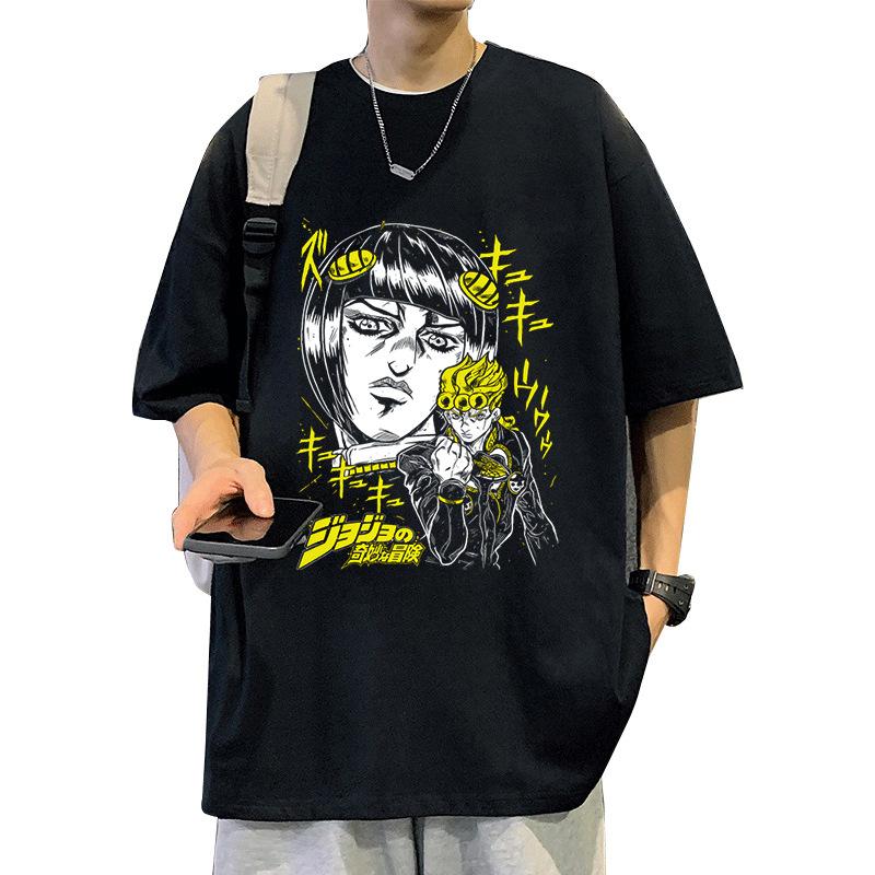 Vinegar Double Jojos Bizarre Adventure Anime Trend Tshirt Cotton Graphic Tee Unisex Unisex Summer Streetwear