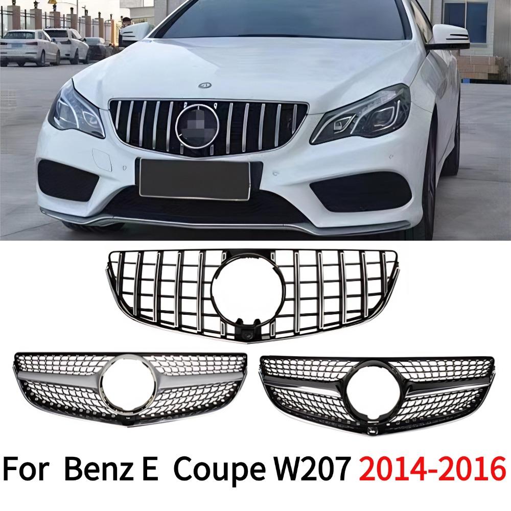 Sport Front Grille for Mercedes Benz E Class W207 C207 Coupe Cabriolet 2014-2016, Middle Mesh Grill for E200 E260 E350 E400 E500