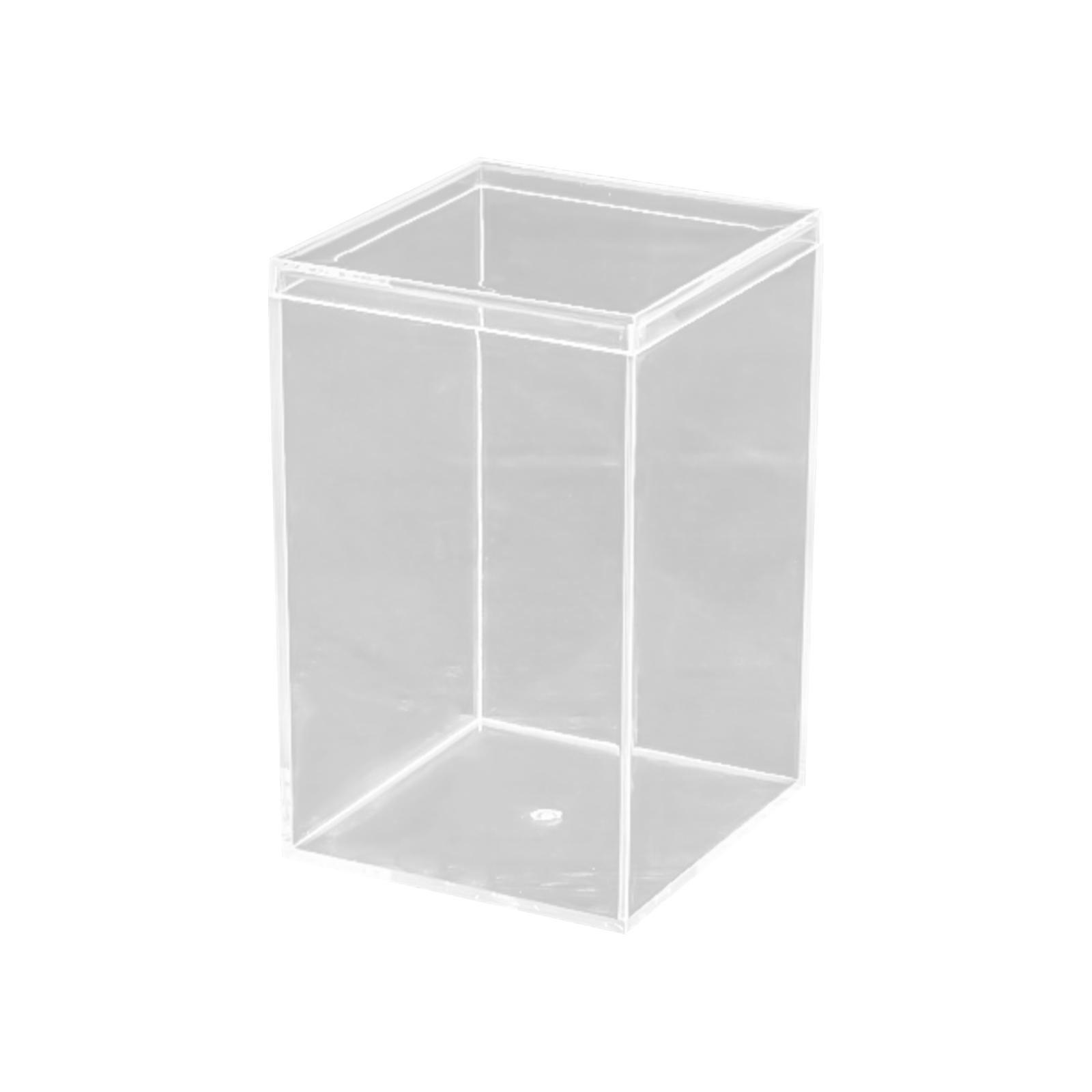Transparent Box Plastic Acrylic Square Box Earth Cover Candy Box Handmade Display Packaging Box One Size